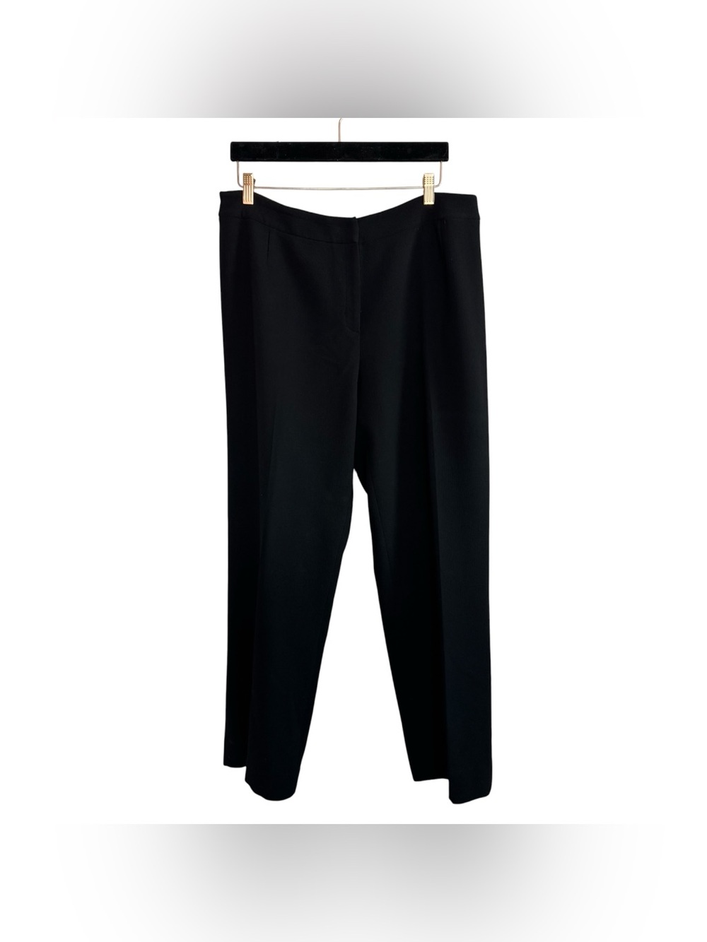 LAFAYETTE 148 Menswear Black 100% Virgin Wool Trouser Dress Pants Sz 14 Womens